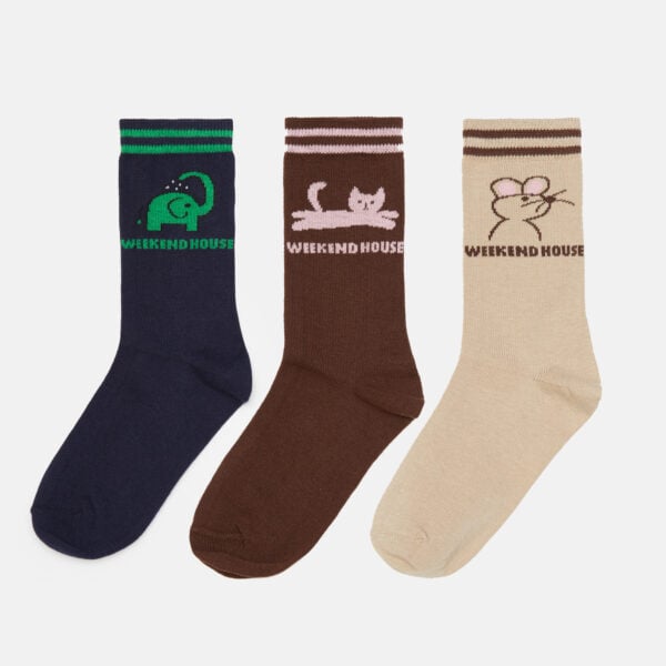 Pack 3 socks (Cat / Elephant / Mouse)