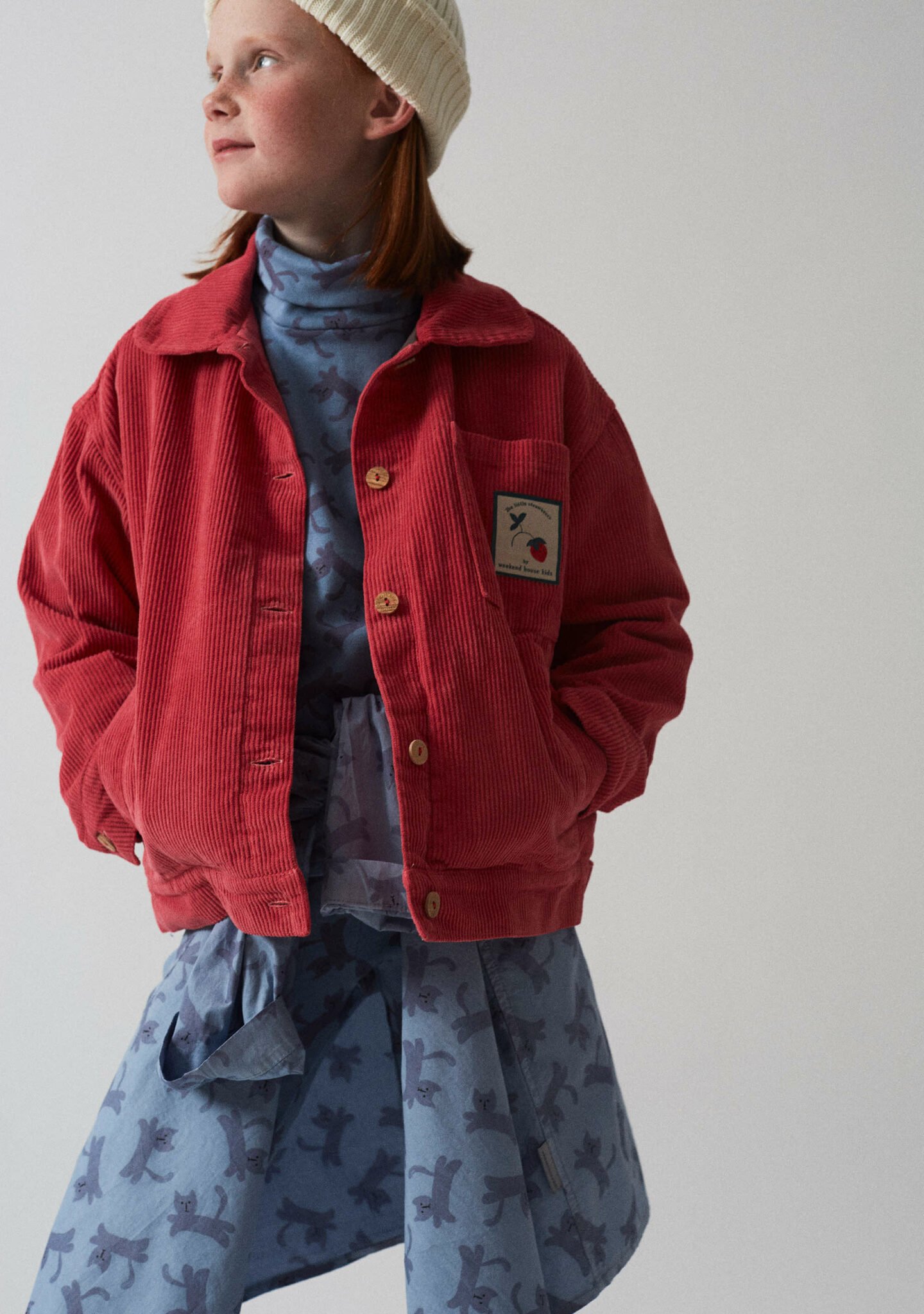 Strawberry Corduroy jacket – weekend house kids.