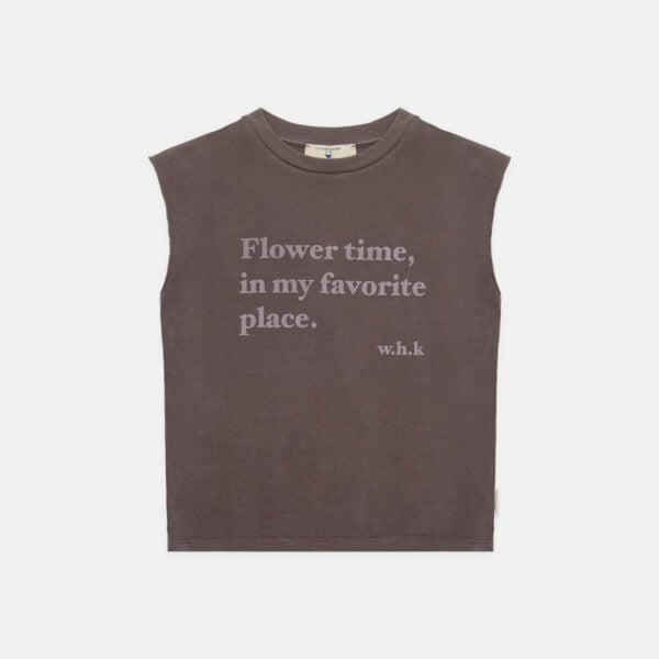 Flower time t-shirt no sleeve