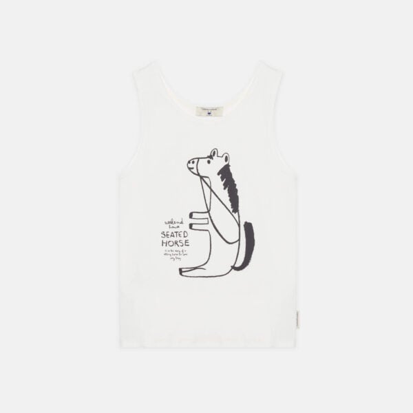 Seated horse tank t-shirt