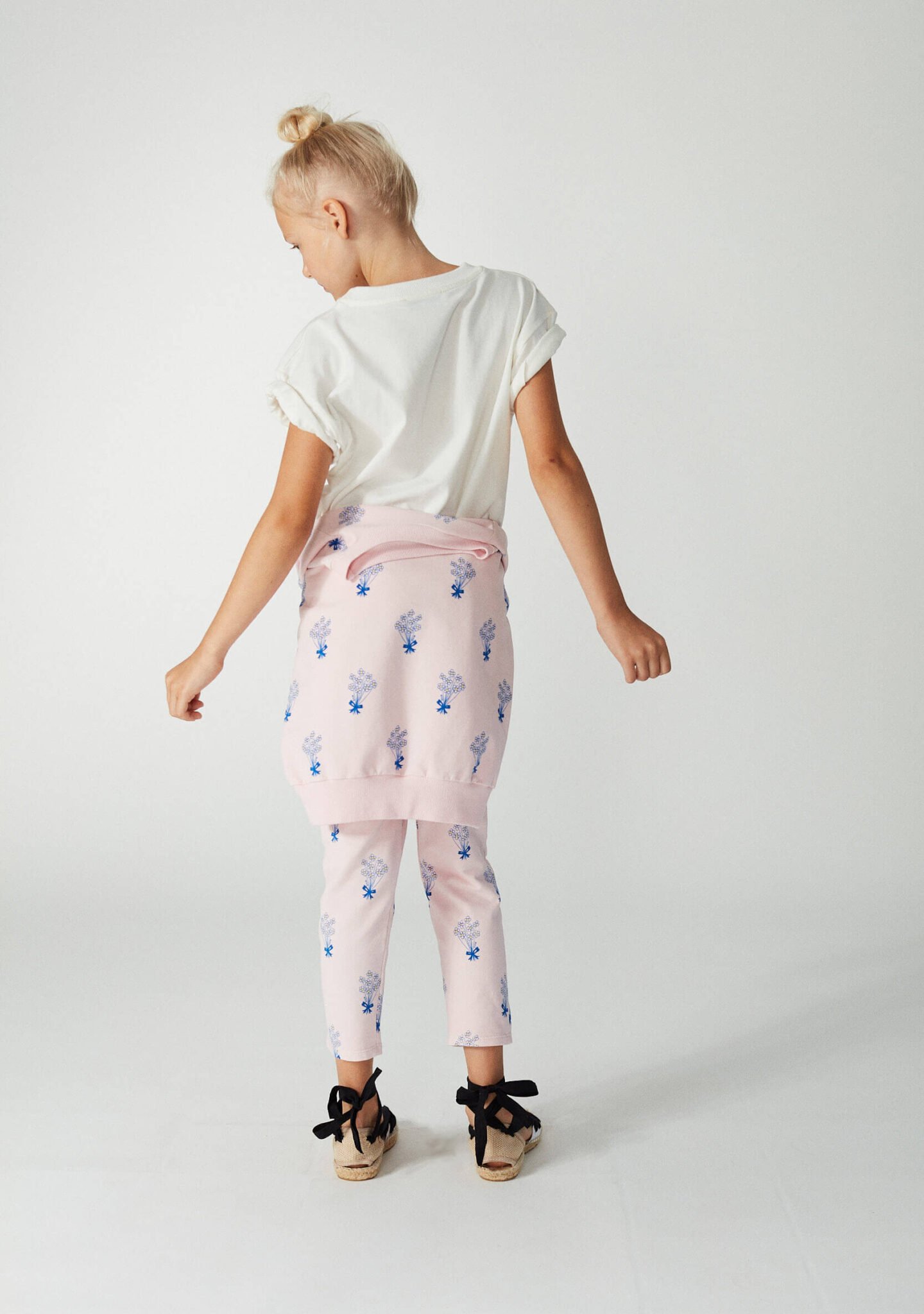 Bouquet all over sweatpants w/pockets