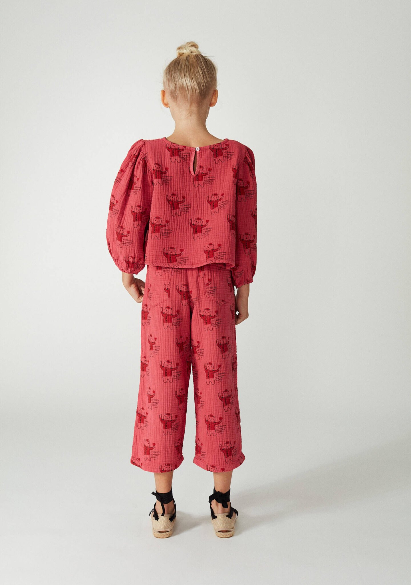Red cat all over straight pants