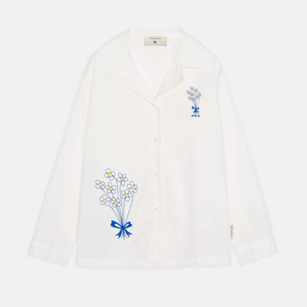 Bouquet embroidered shirt