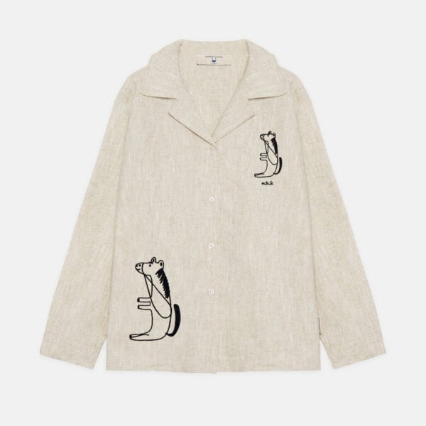 Seated horse embroidered shirt