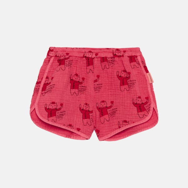 Red cat all over sporty short