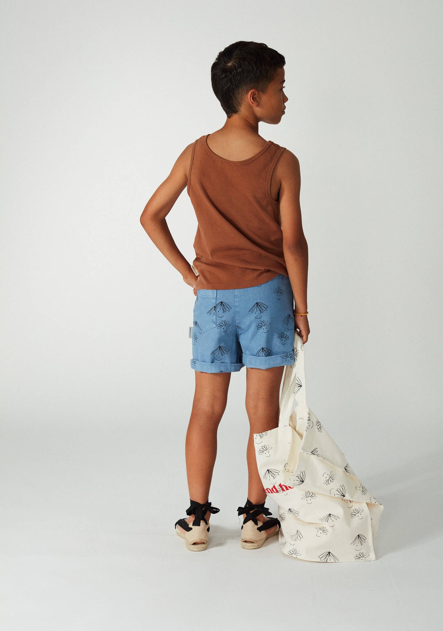 happy faces all over bermuda (vintage blue)