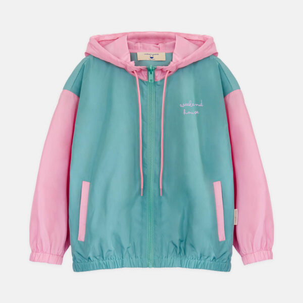 Green windbreaker