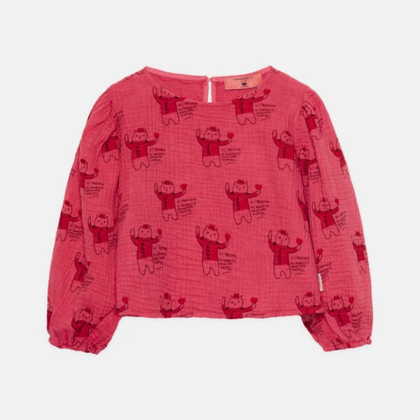 Red cat all over top