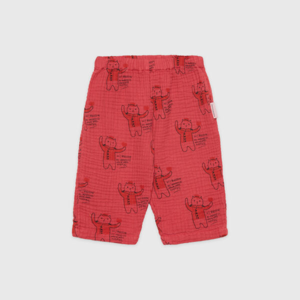 Baby cats all over woven pants