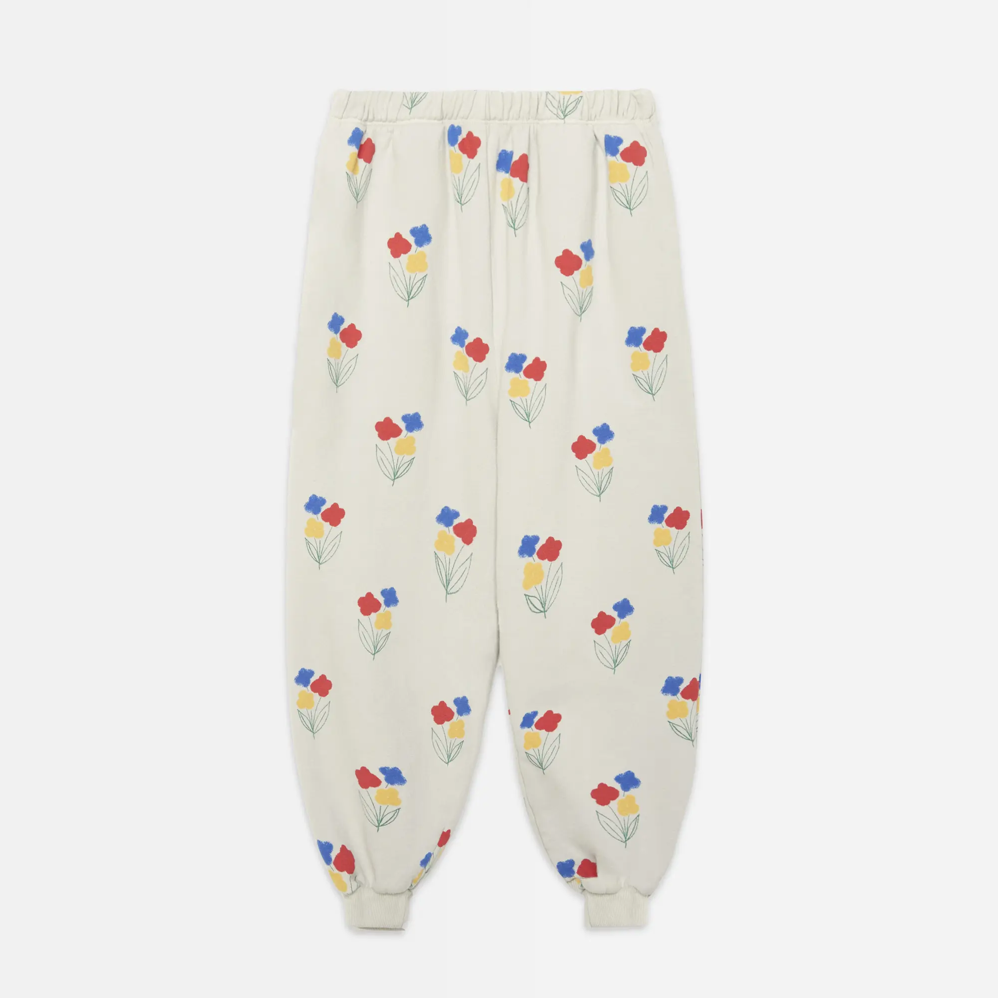Flowers all over sweatpants