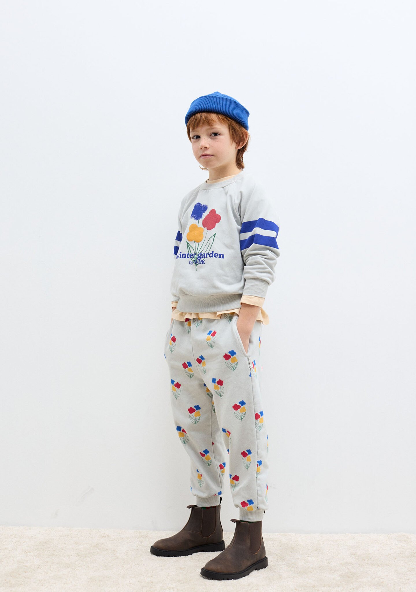 Flowers all over sweatpants