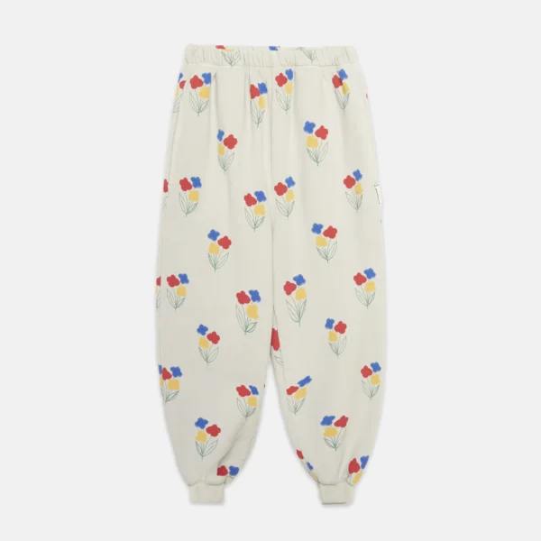 Flowers all over sweatpants