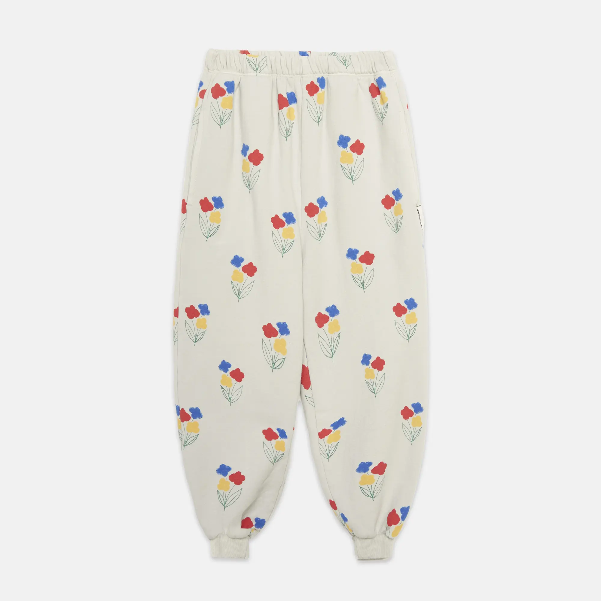 Flowers all over sweatpants