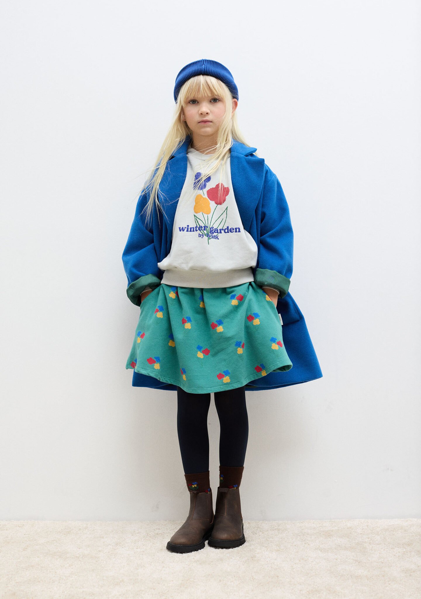 Flowers all over skirt