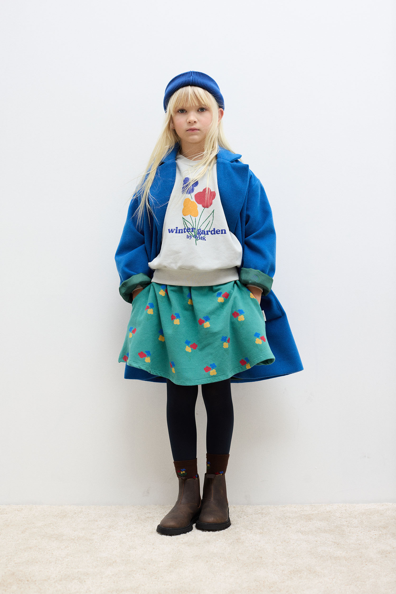 Flowers all over skirt