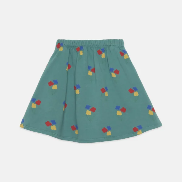 Flowers all over skirt