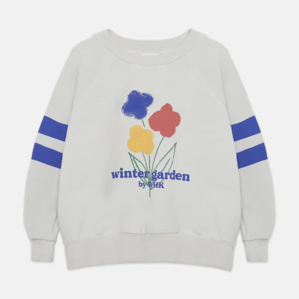 Winter garden stripes sweatshirt