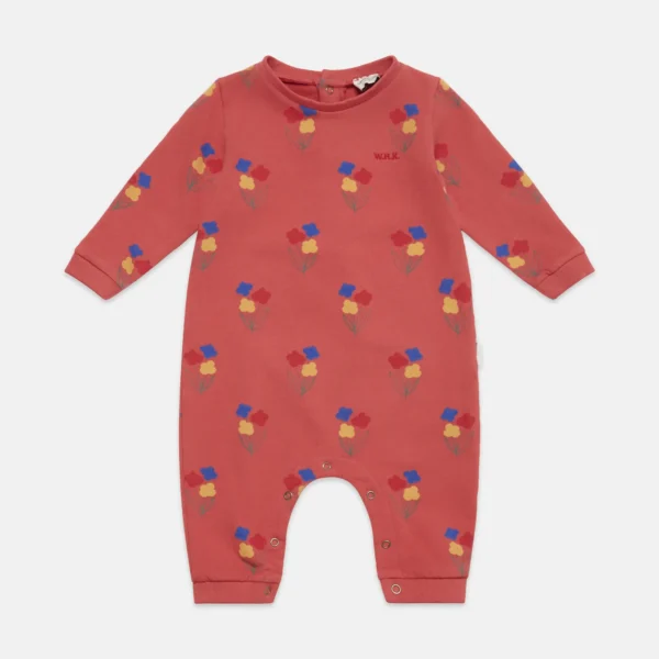 Flowers all over baby jumpsuit