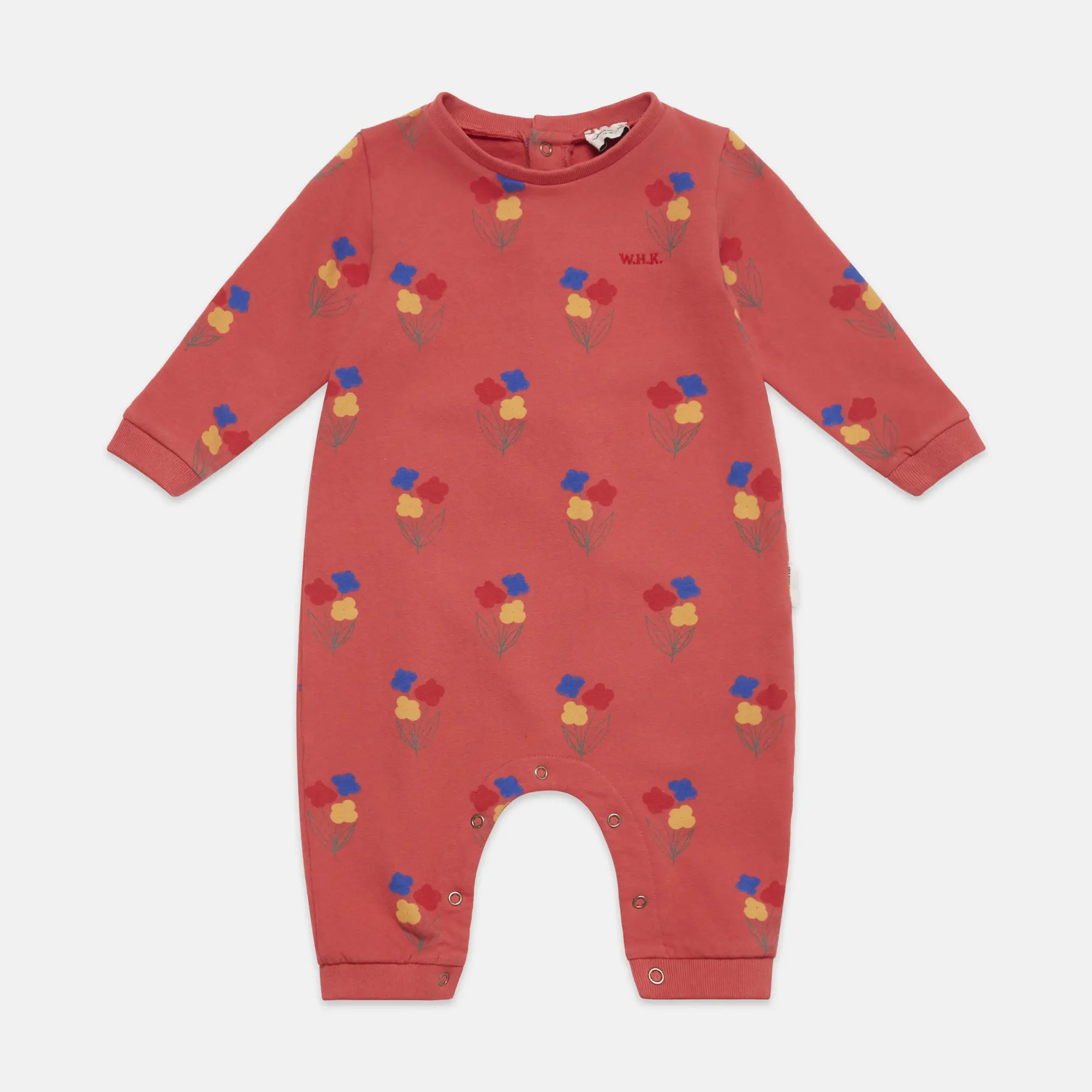 Flowers all over baby jumpsuit