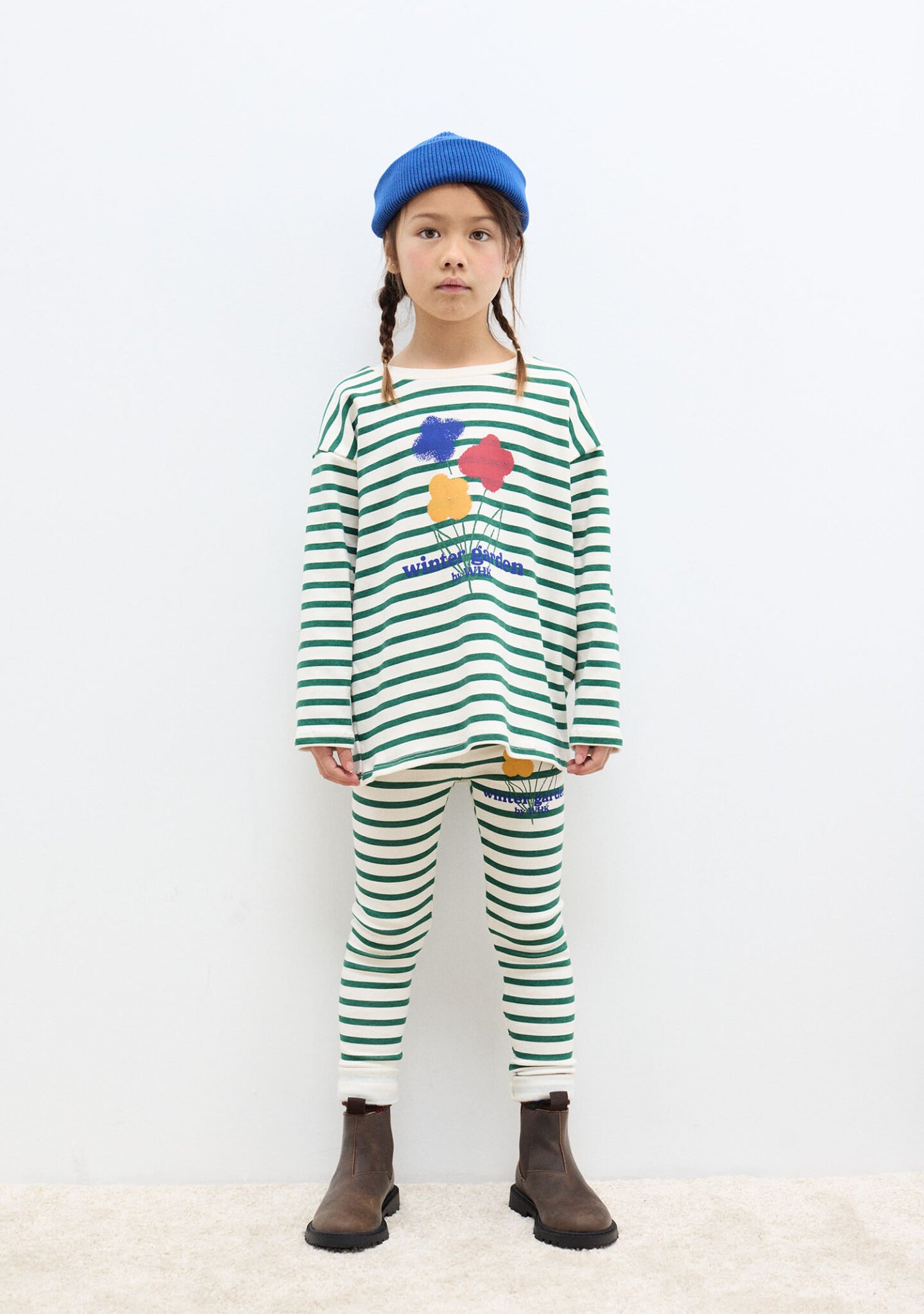 Winter garden Striped leggings