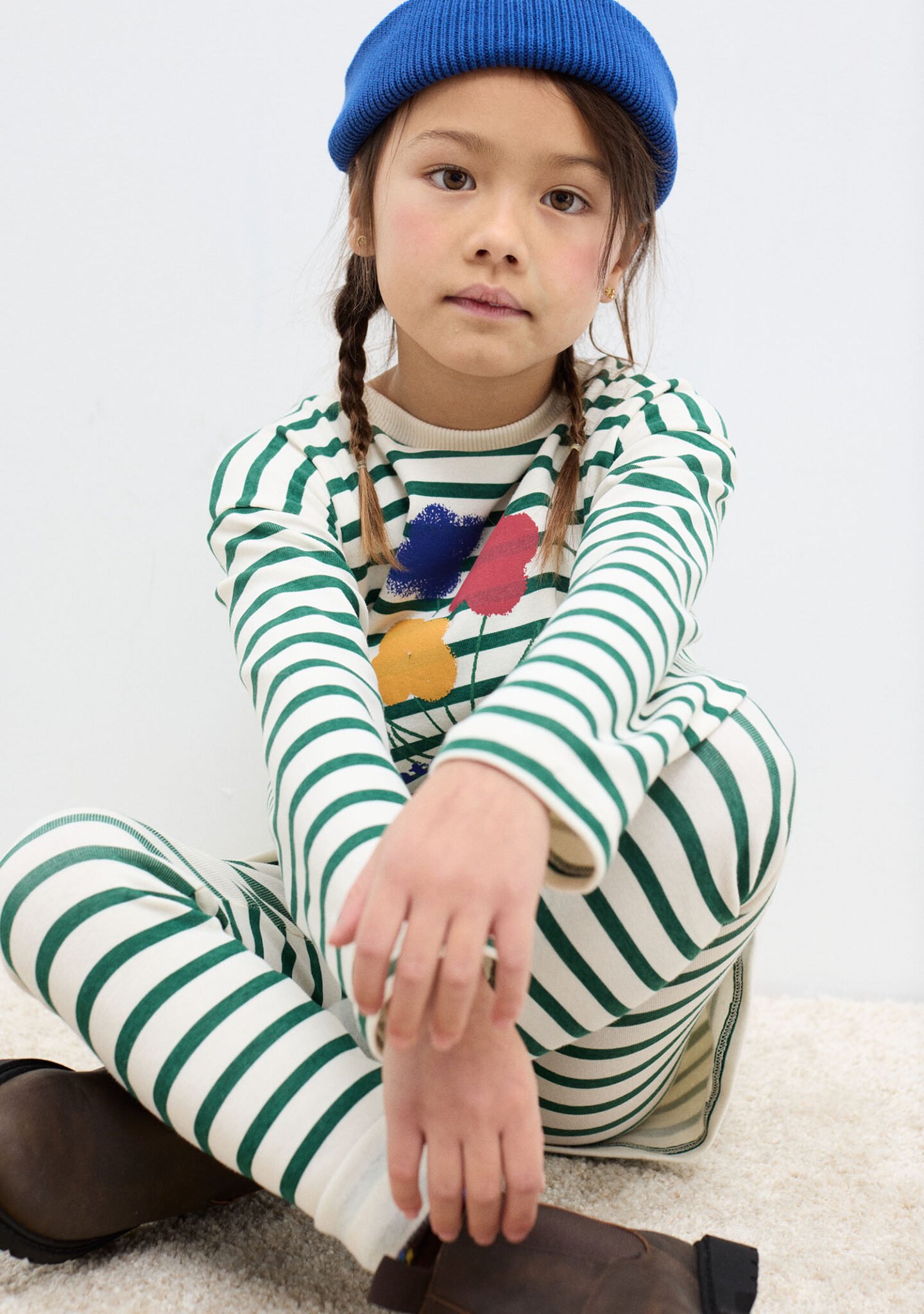 Winter garden Striped leggings