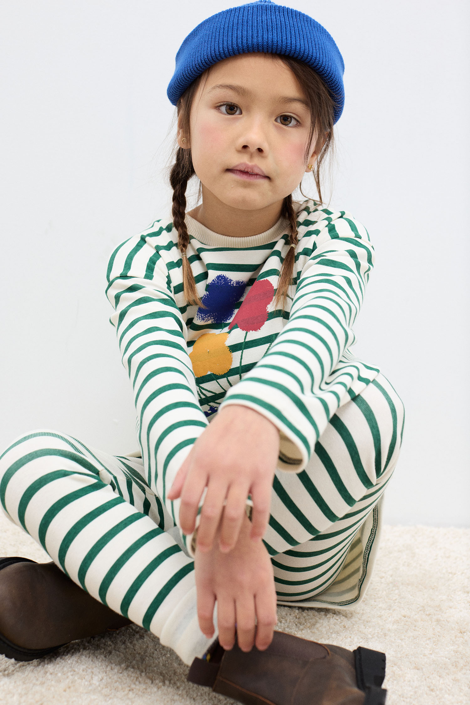 Winter garden Striped leggings