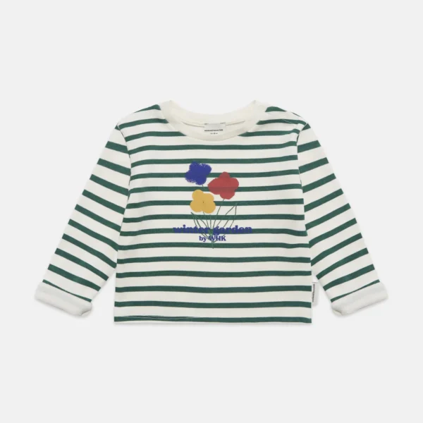 Winter garden stripes L/S baby t-shirt