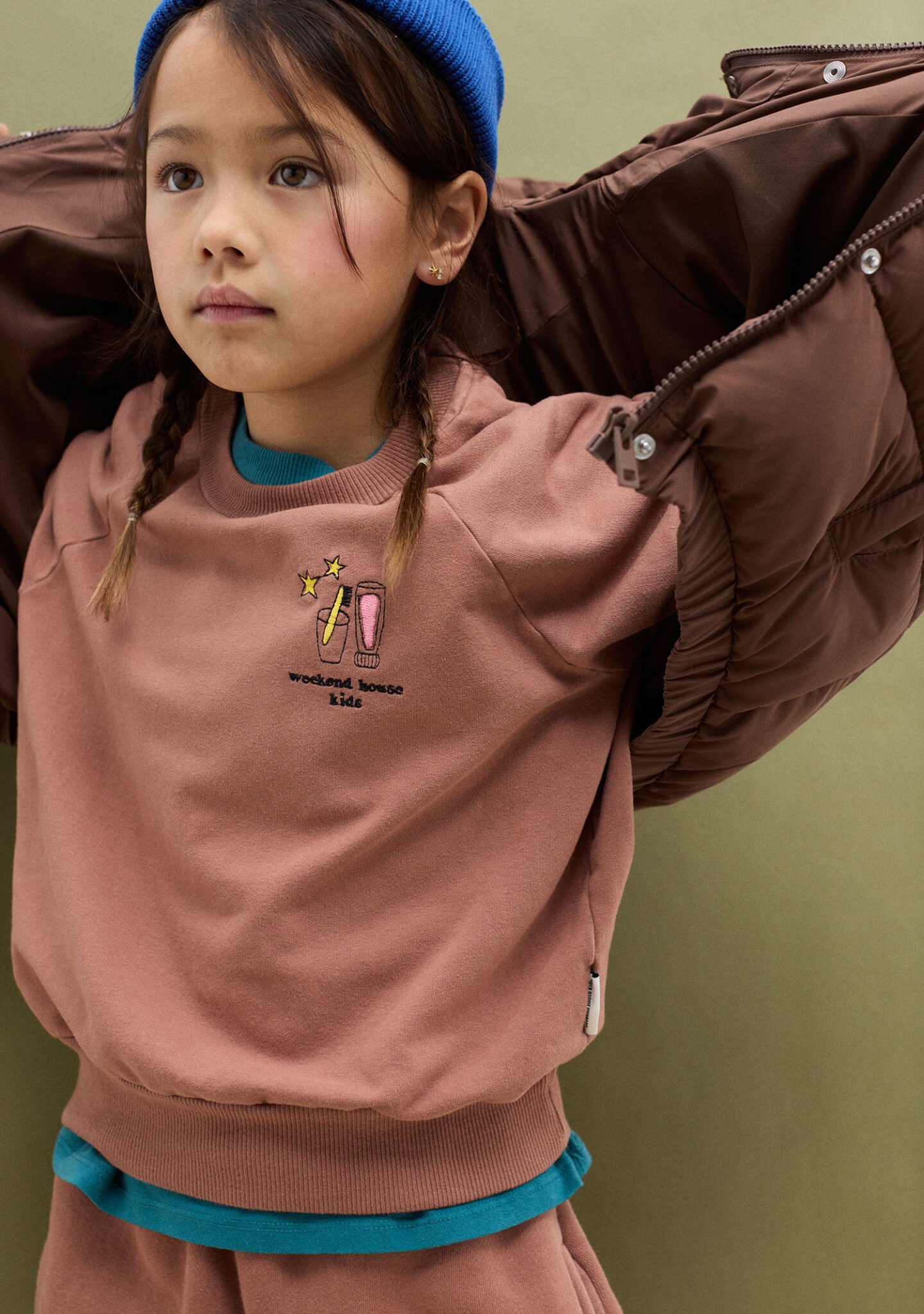 Embroidered toothbrush sweatshirt