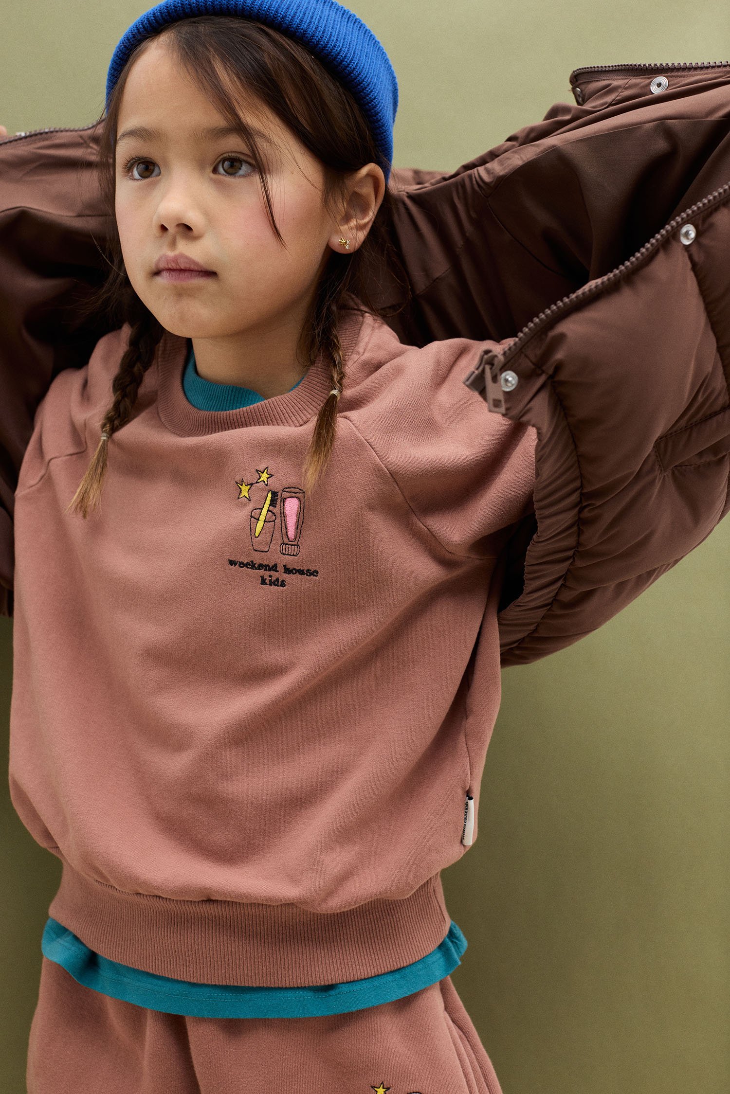 Embroidered toothbrush sweatshirt