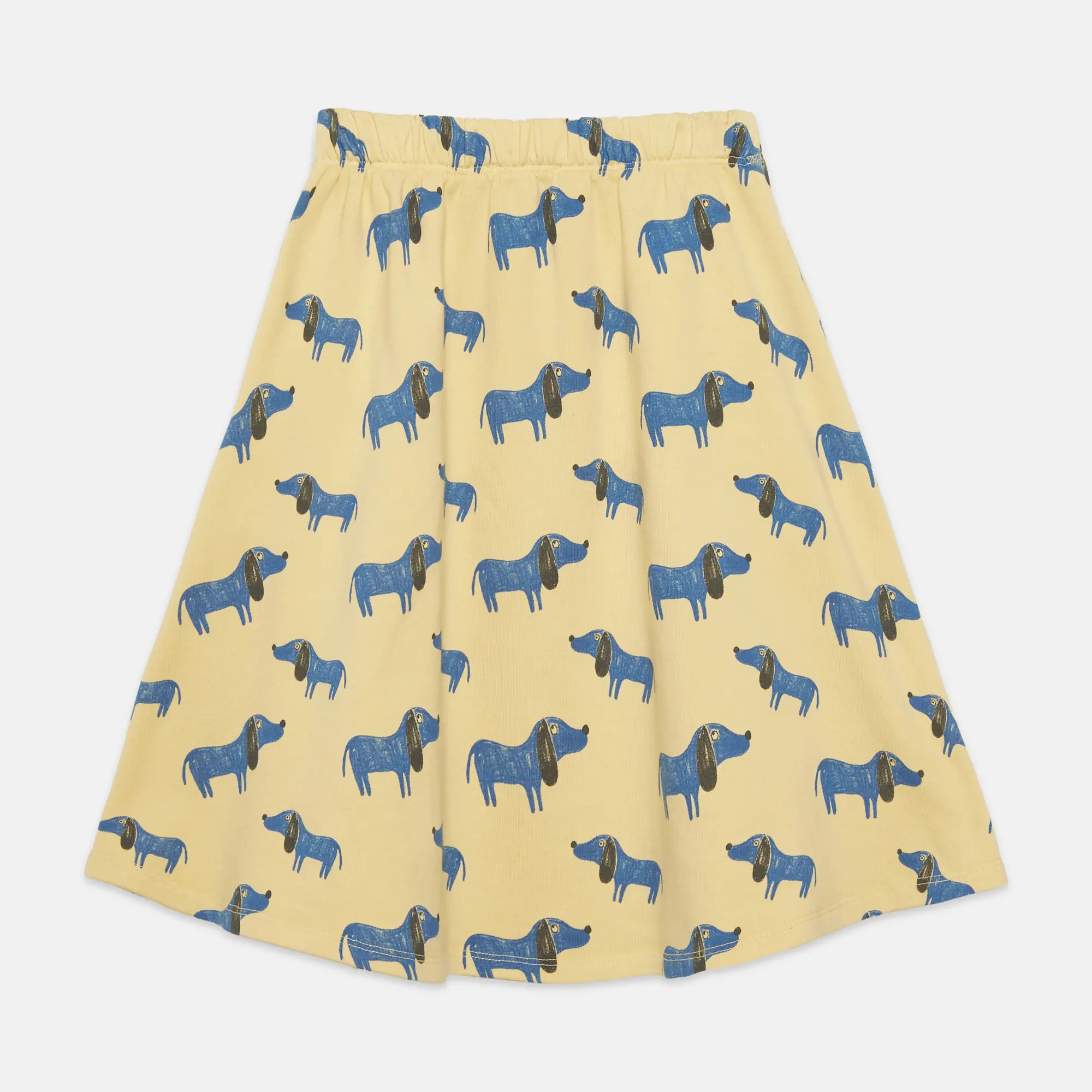 Blue Dog all over long skirt