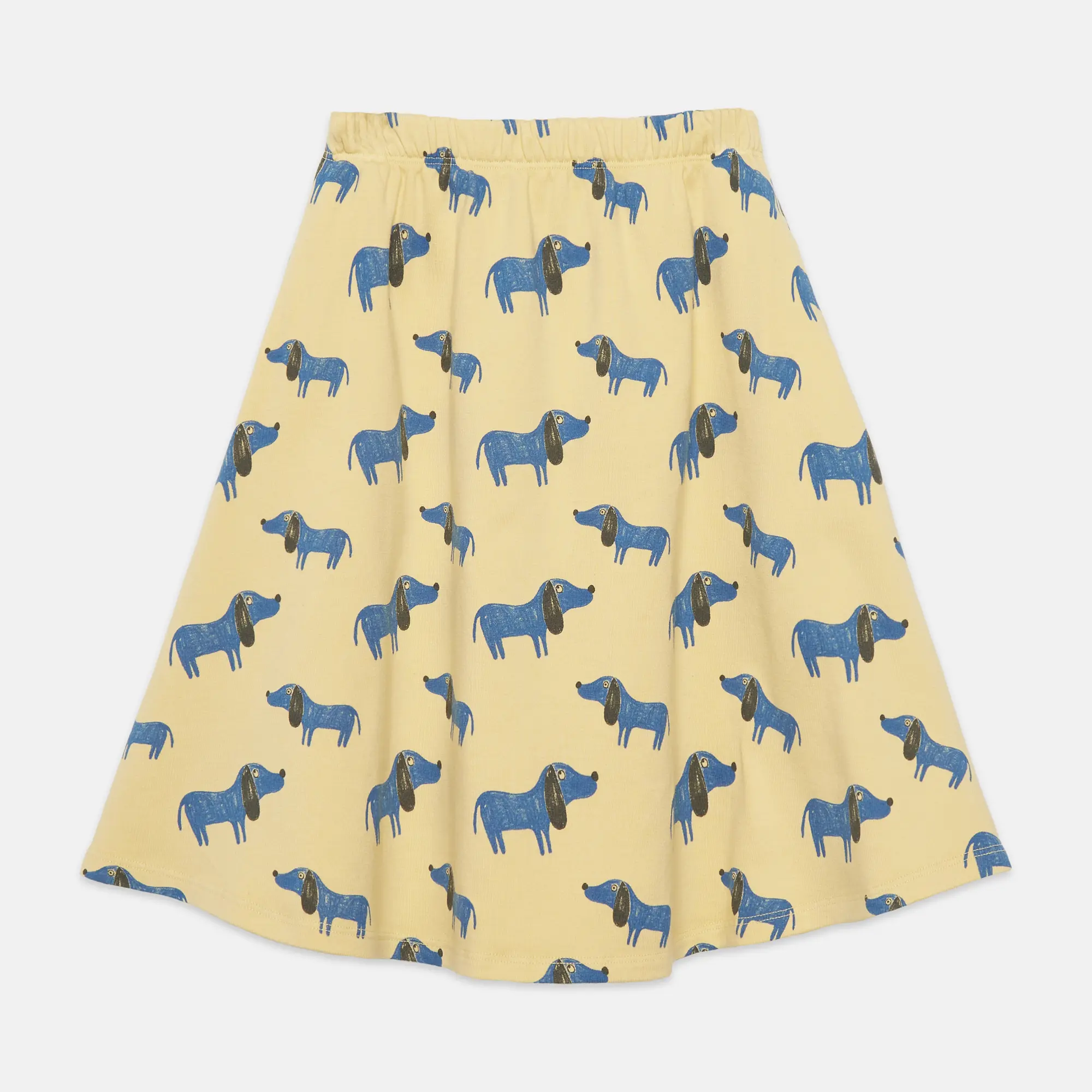 Blue Dog all over long skirt