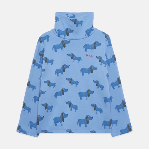 Blue Dog all over turtle neck