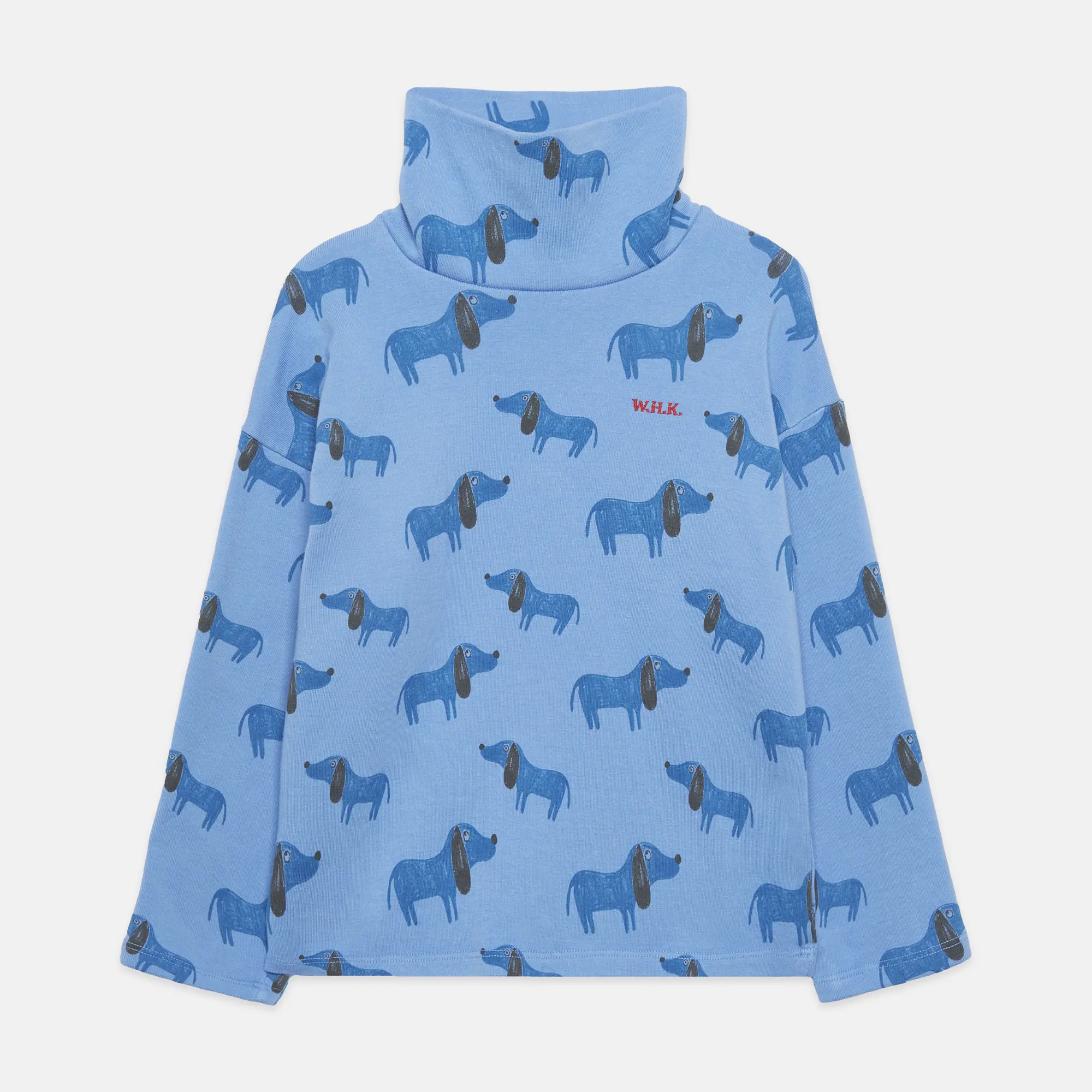 Blue Dog all over turtle neck