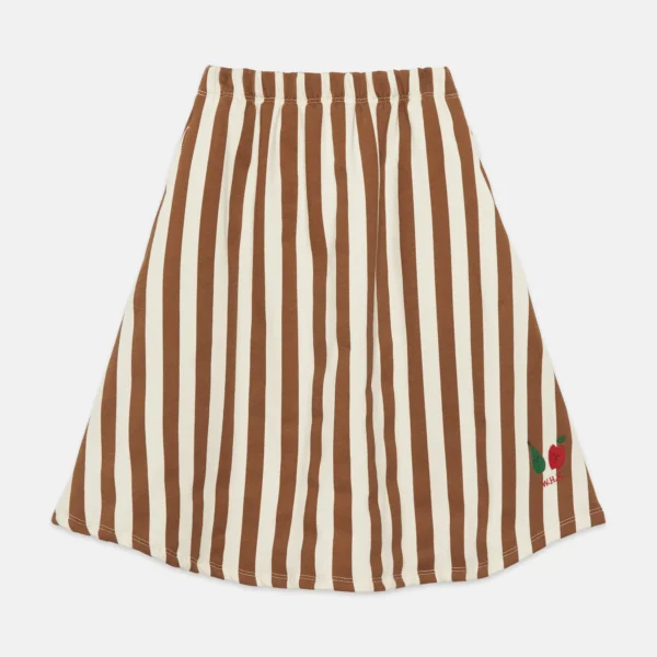 Fruity stripes long skirt