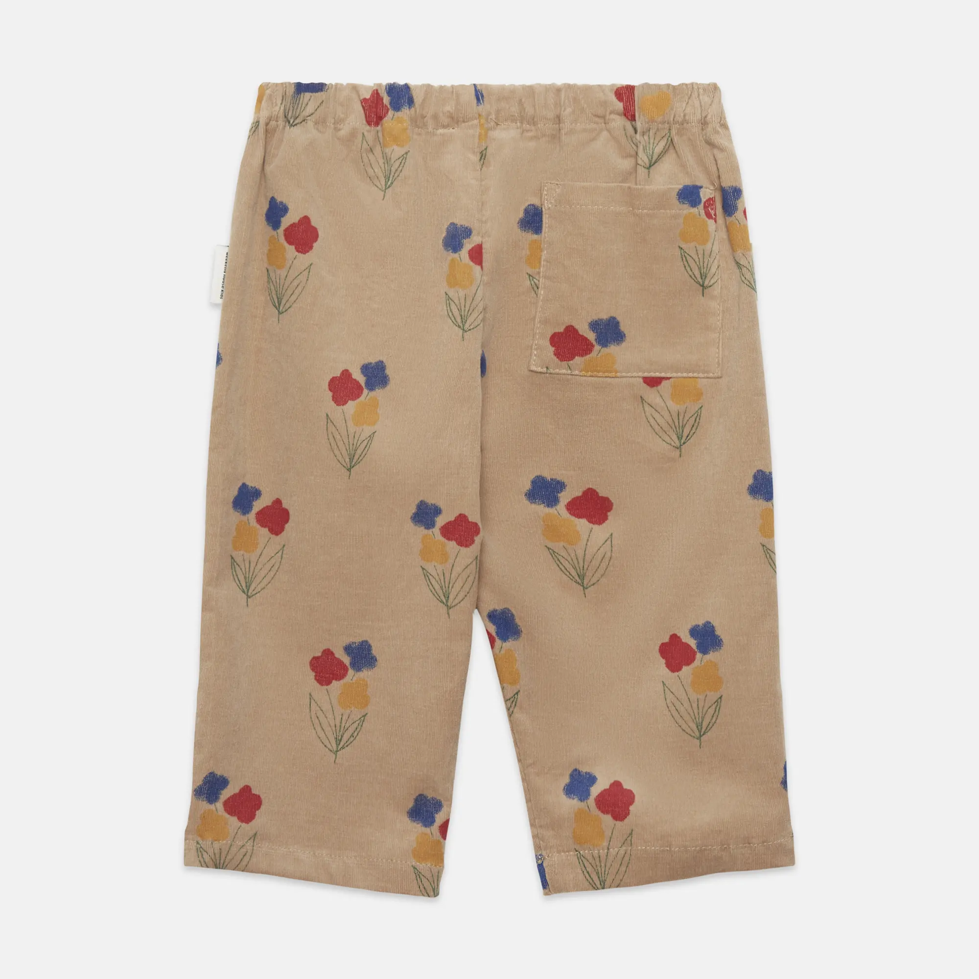Flowers all over baby corduroy pants