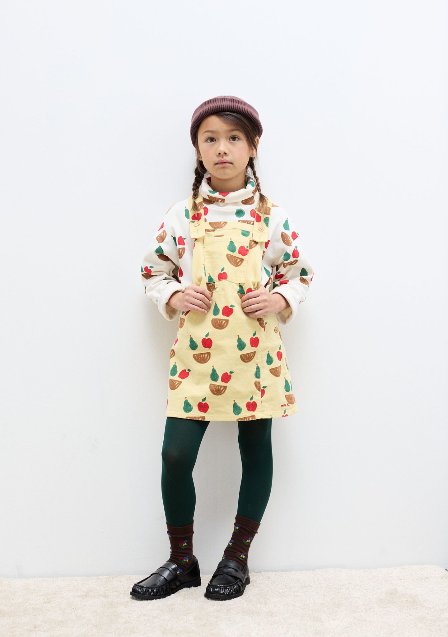 Fruity corduroy dress