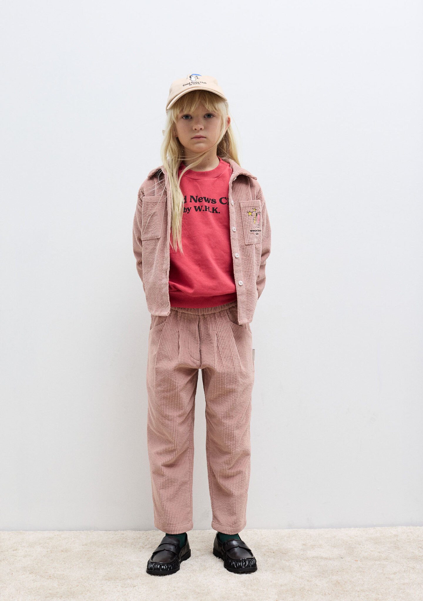 Magic toothbrush corduroy shirt (pink)
