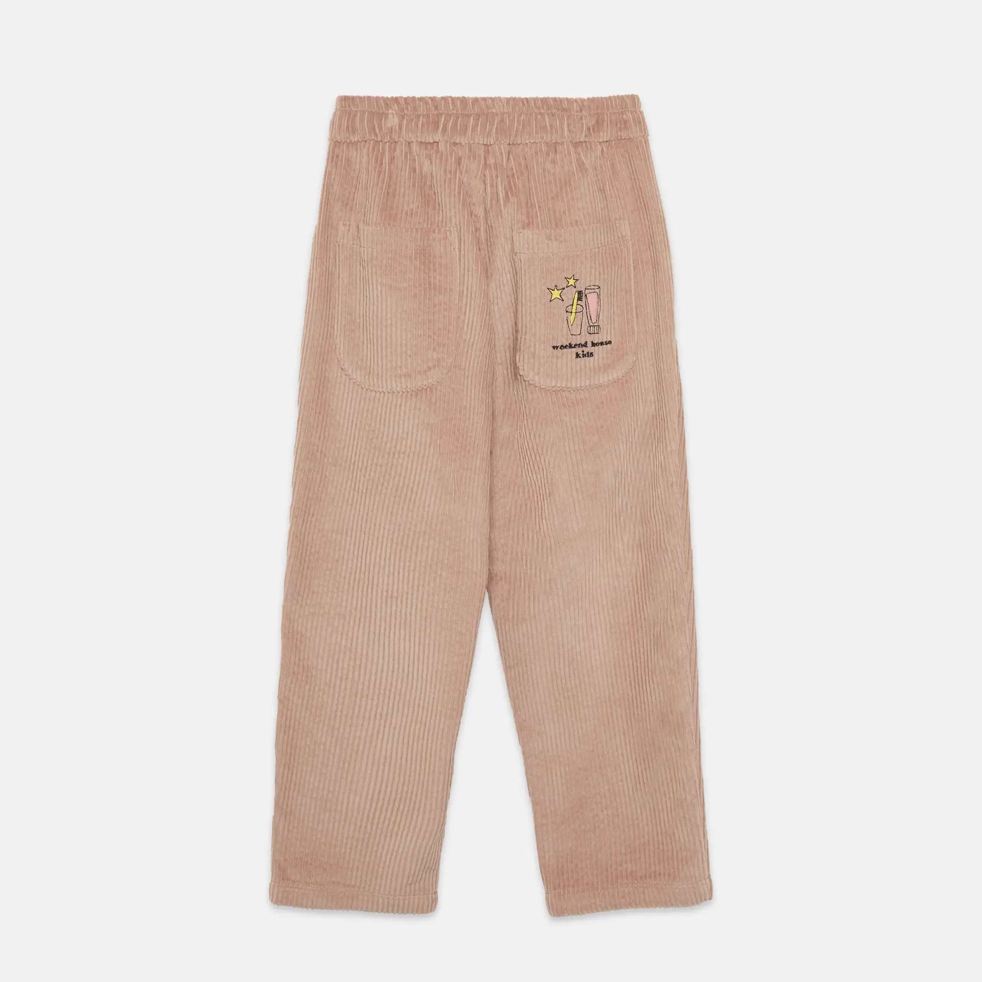 Magic toothbrush corduroy carrot pants (pink)