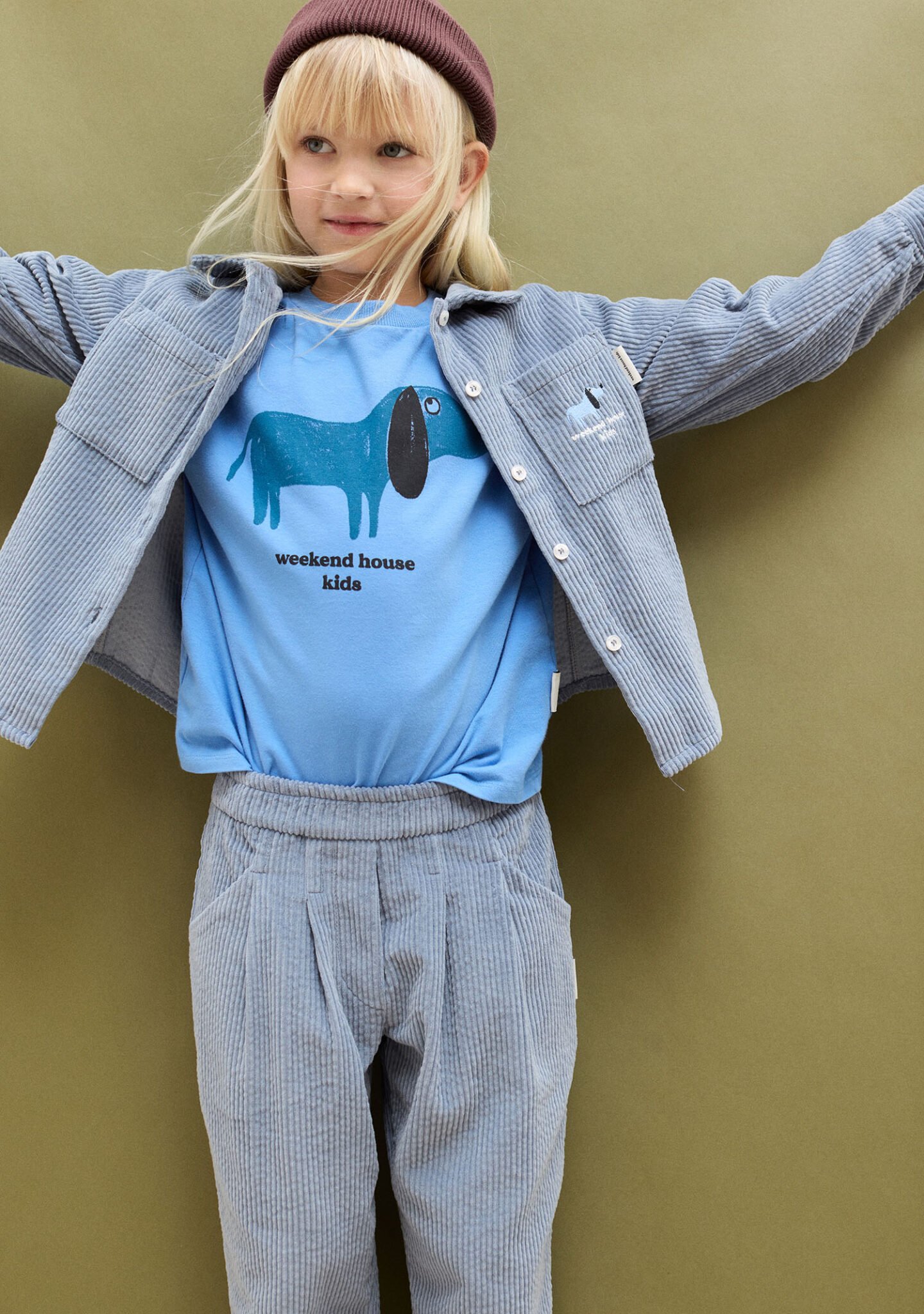 Blue Dog corduroy carrot pants