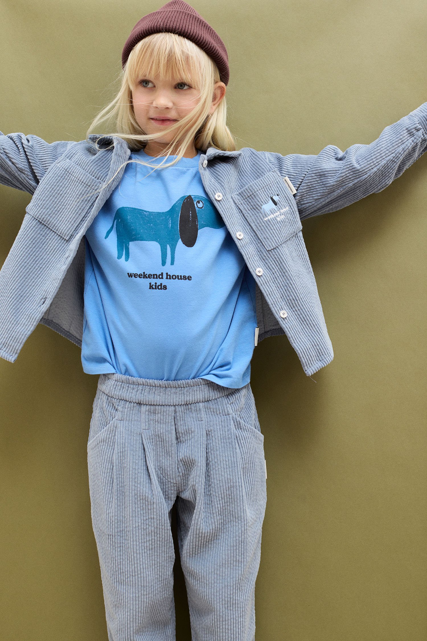 Blue Dog corduroy carrot pants