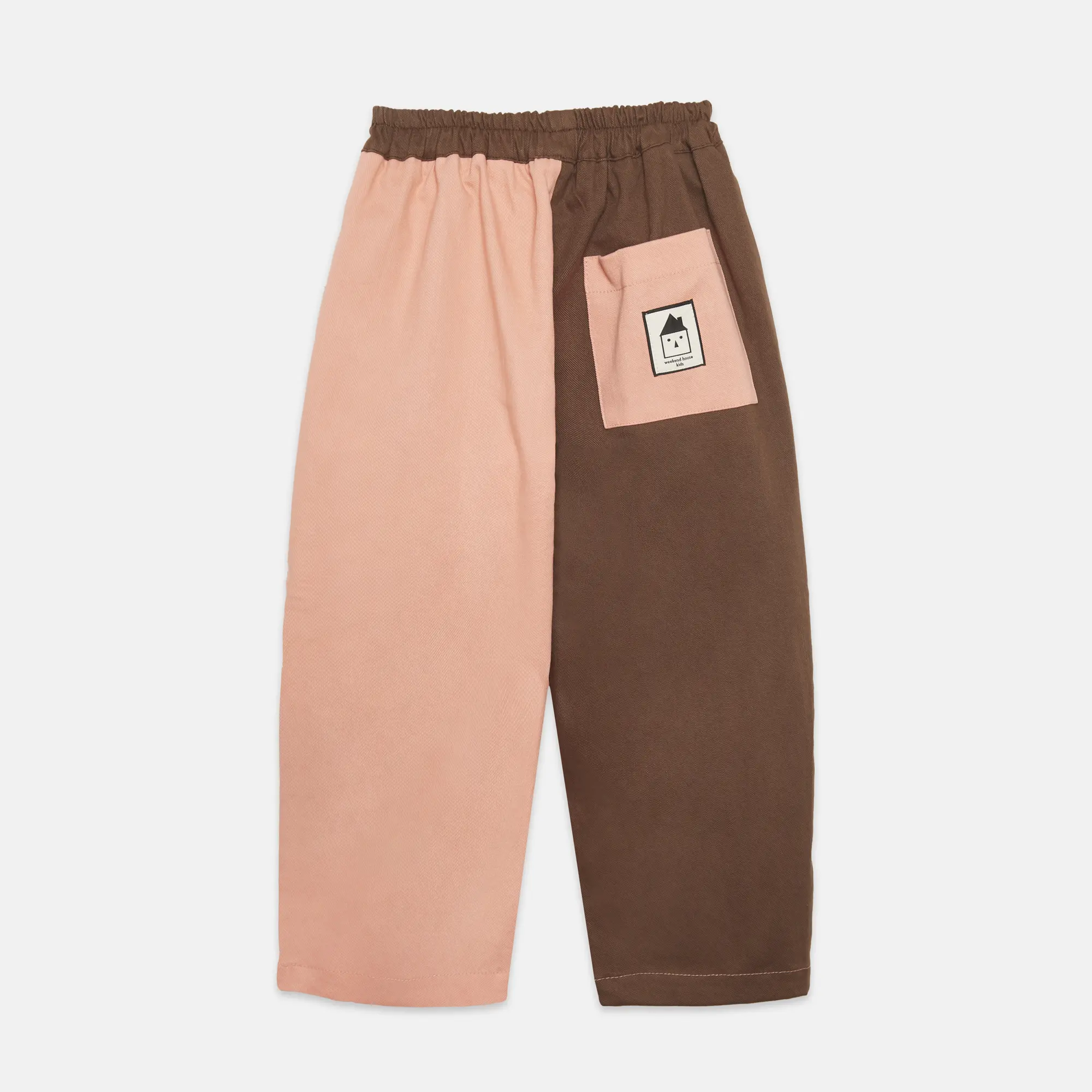 Bicolor denim pants