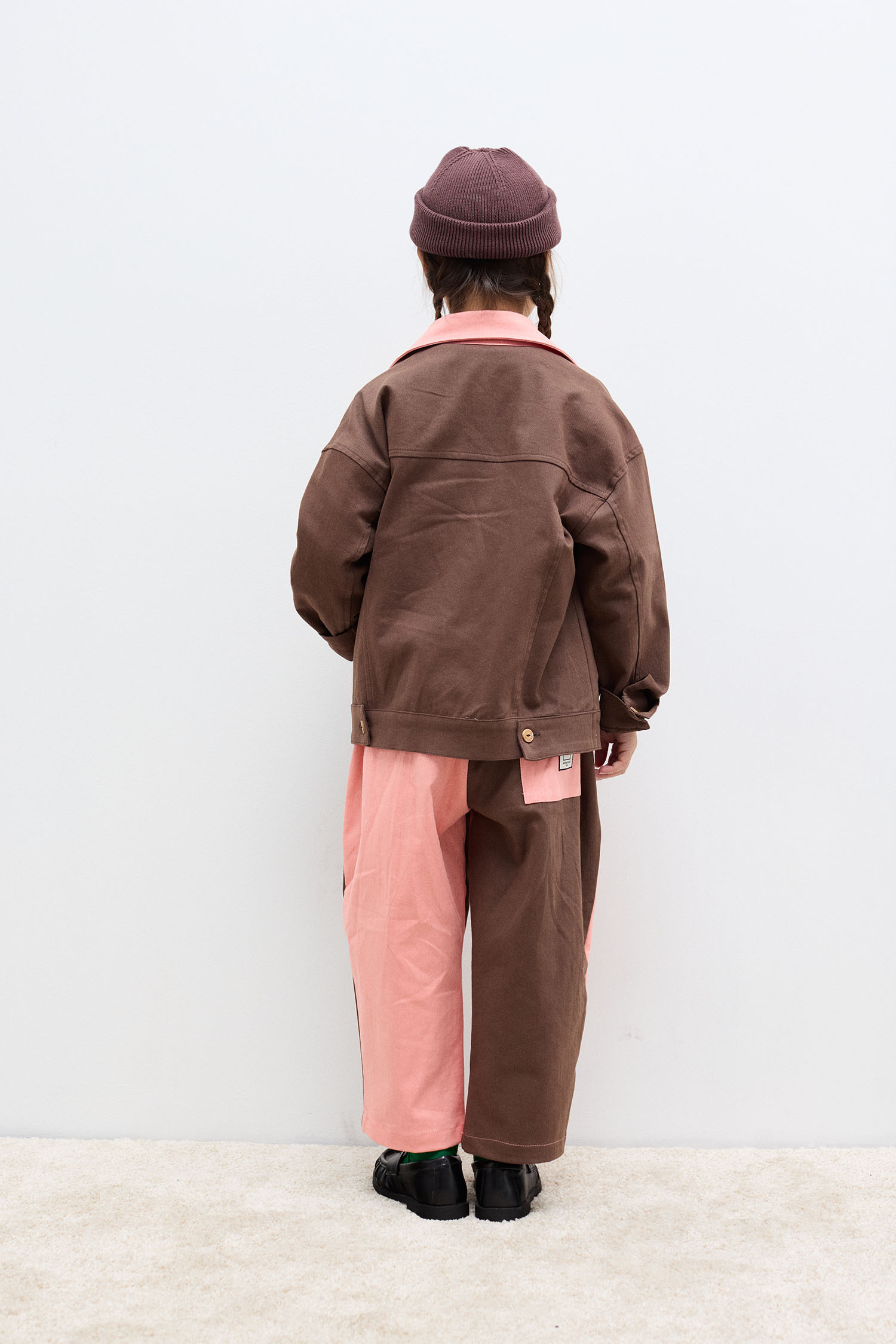 Bicolor denim pants