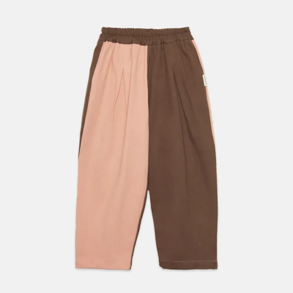 Bicolor denim pants