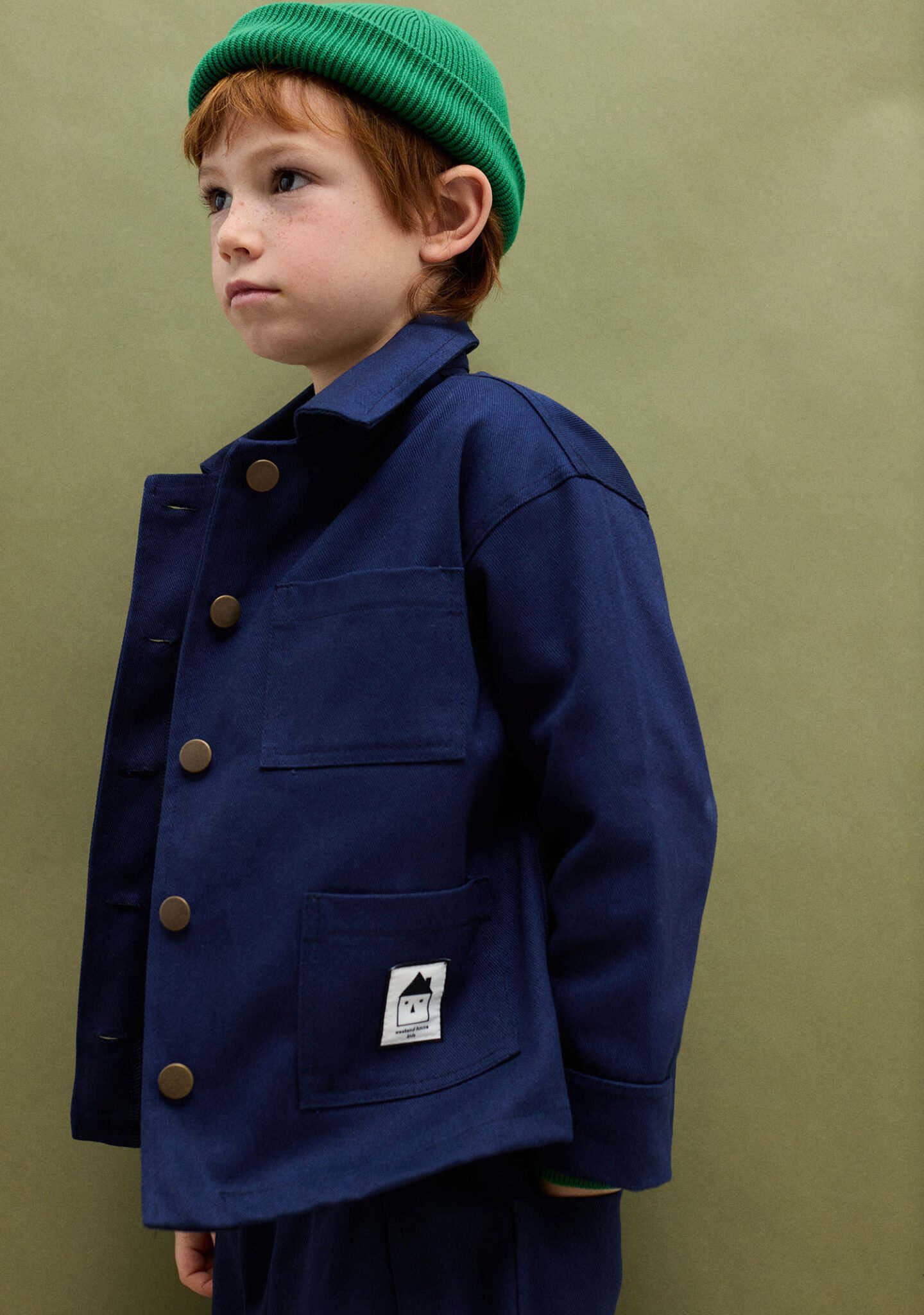Worker blue jacket