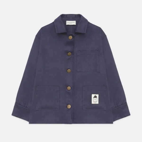 Worker blue jacket