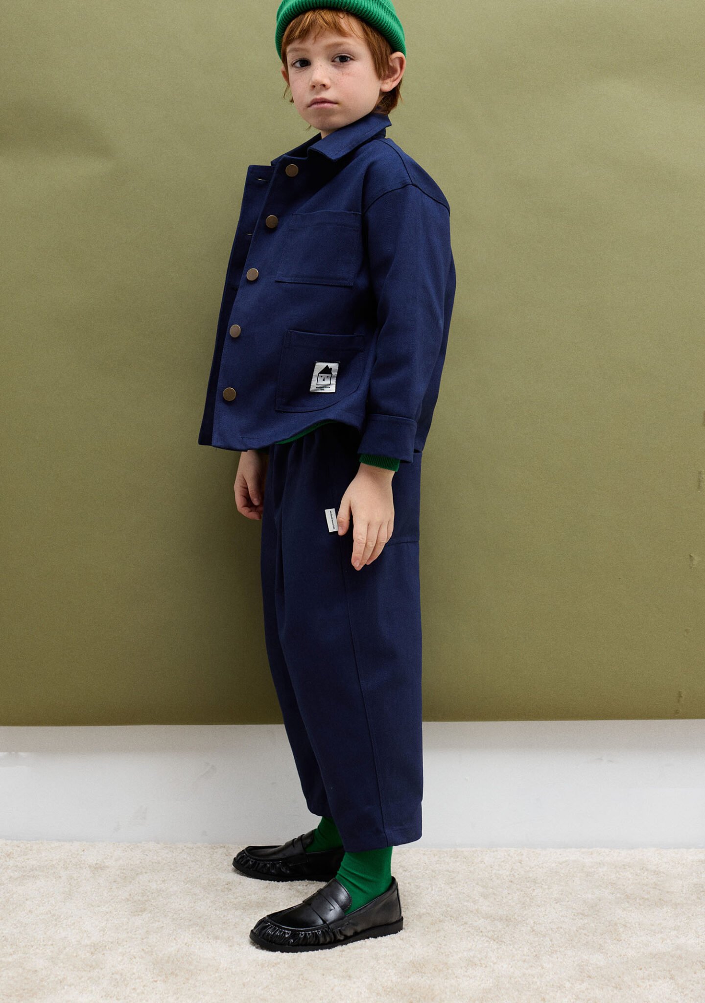 Worker blue jacket
