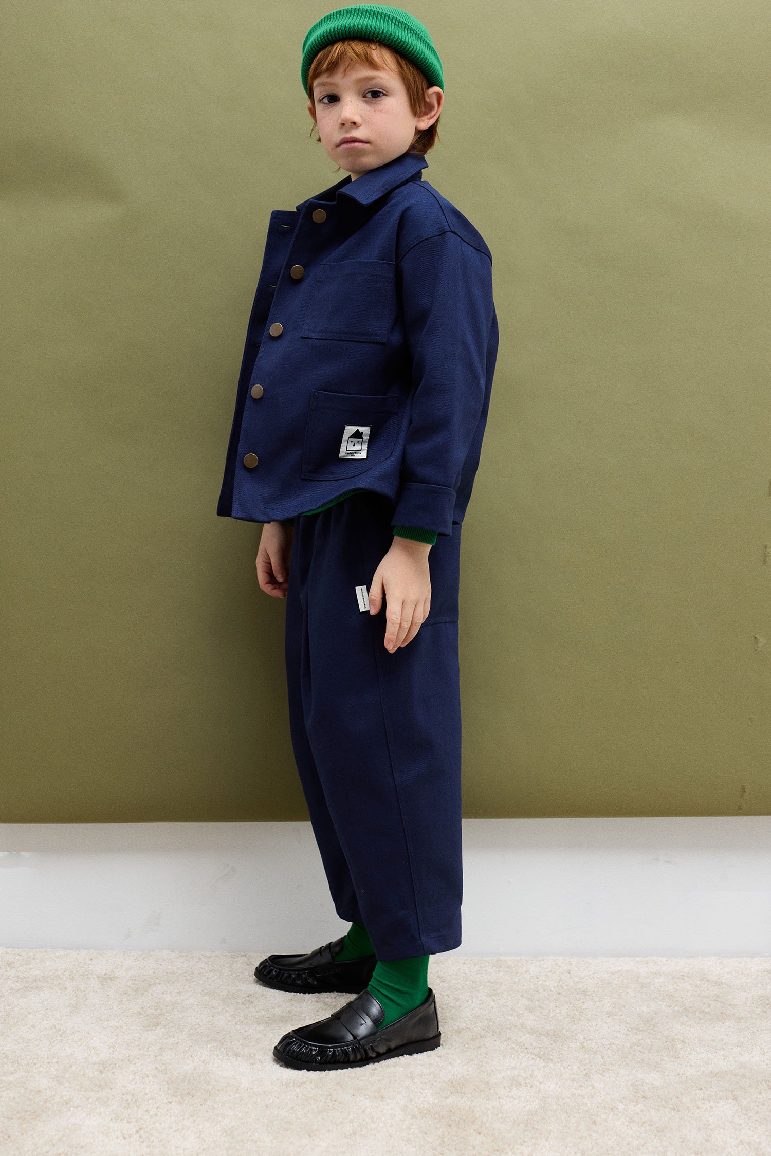 Worker blue jacket