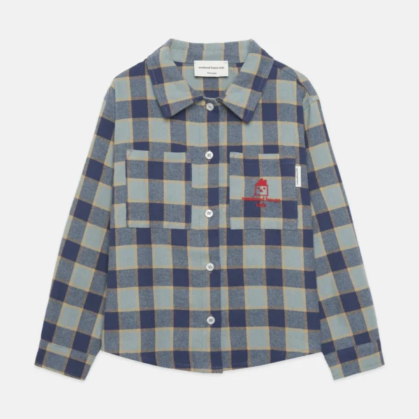 Checkered blue shirt