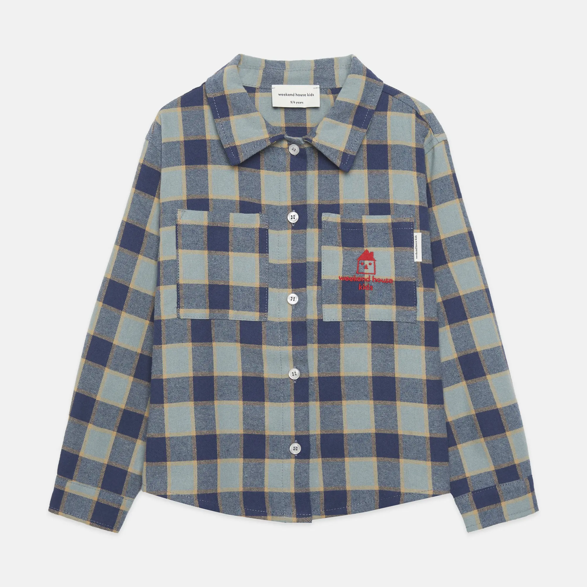 Checkered blue shirt