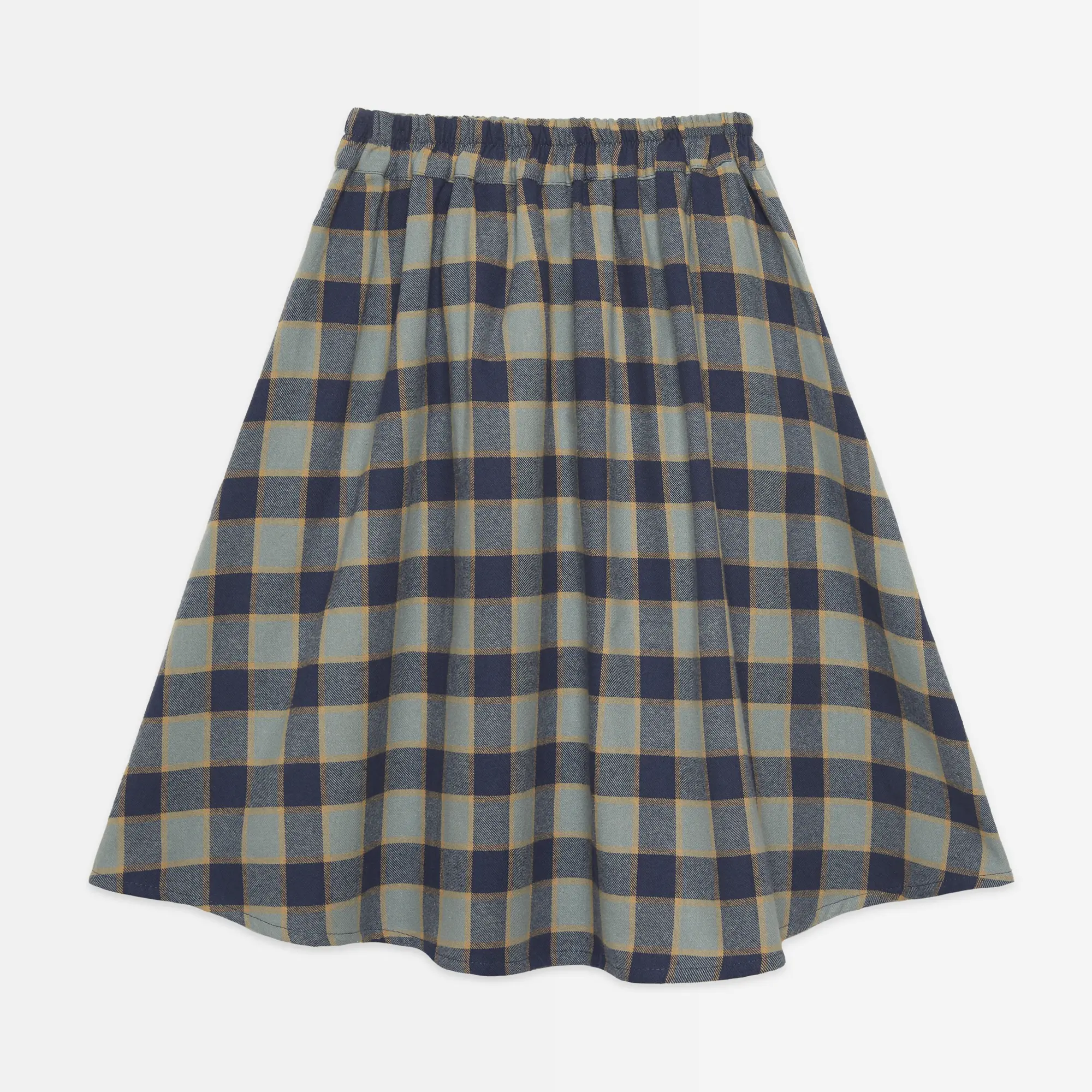 Checkered blue skirt